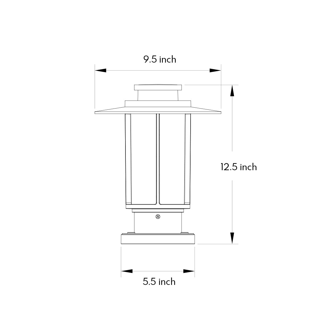 Minimalist Outdoor Bollard Light with E27 LED Bulb for Pathway and Garden