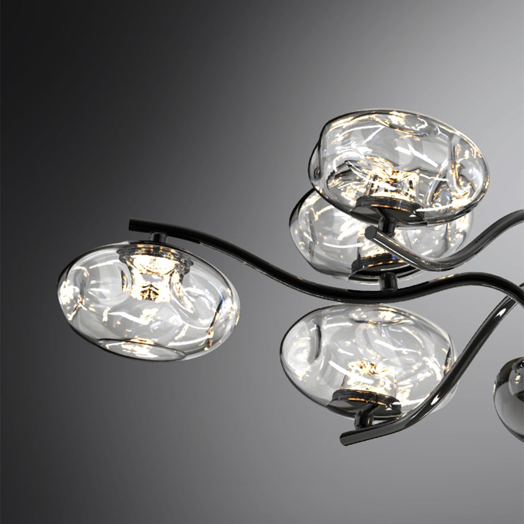 Modern LED Chandelier with Magic Bean Glass Shades – 9 or 16 Lights