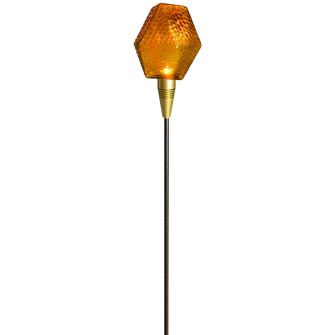 Lumière Diamond Path Light – Modern Landscape LED Bollard in Gold