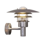 American Country Outdoor Wall Sconce with Warm LED Light, Waterproof Metal and Glass
