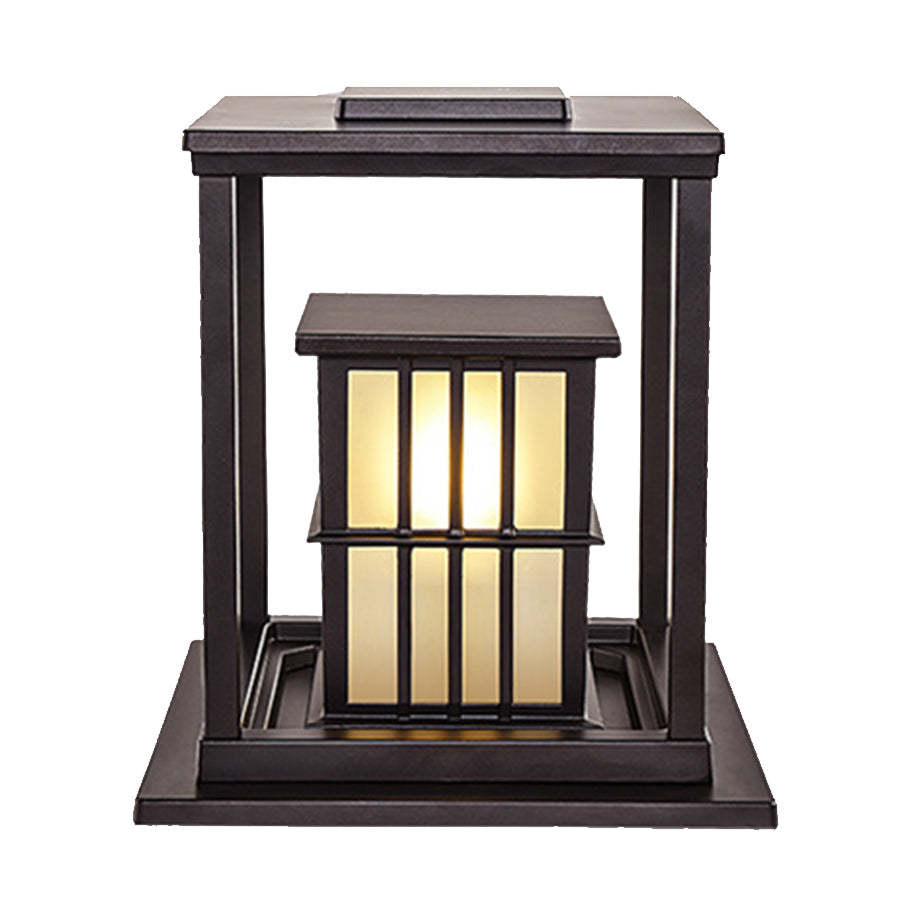 Modern Square Outdoor Pillar Lights for Courtyards and Villas
