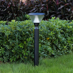 Modern Outdoor Bollard Light in Black Aluminum for Pathways and Courtyards