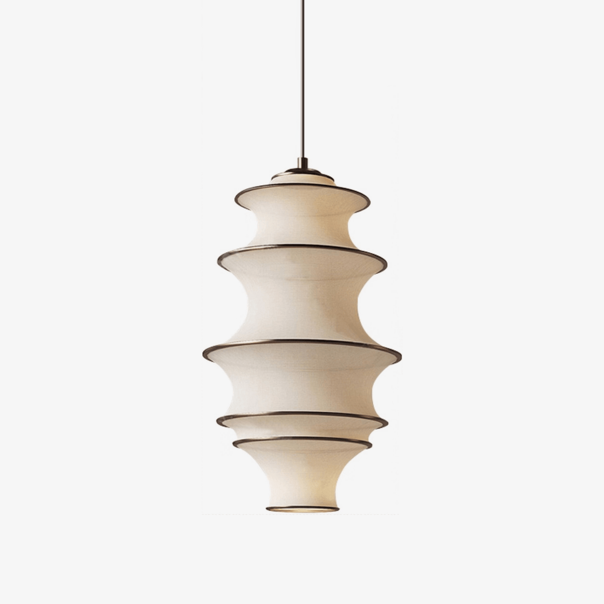 Tiered Wave Pendant Light – Modern Layered Fabric Shade for Dining & Living Spaces
