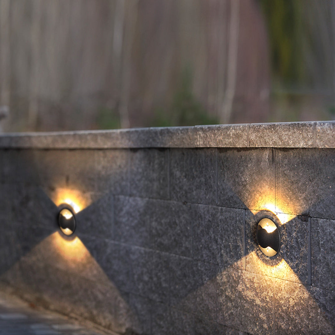 Minimalist Side-Lit Outdoor Well Lights – 3000K Warm LED In-Ground Cylinder