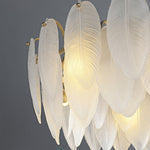 Feather Glass Chandelier Modern Luxury Pendant Light