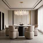 Feather Glass Chandelier Modern Luxury Pendant Light