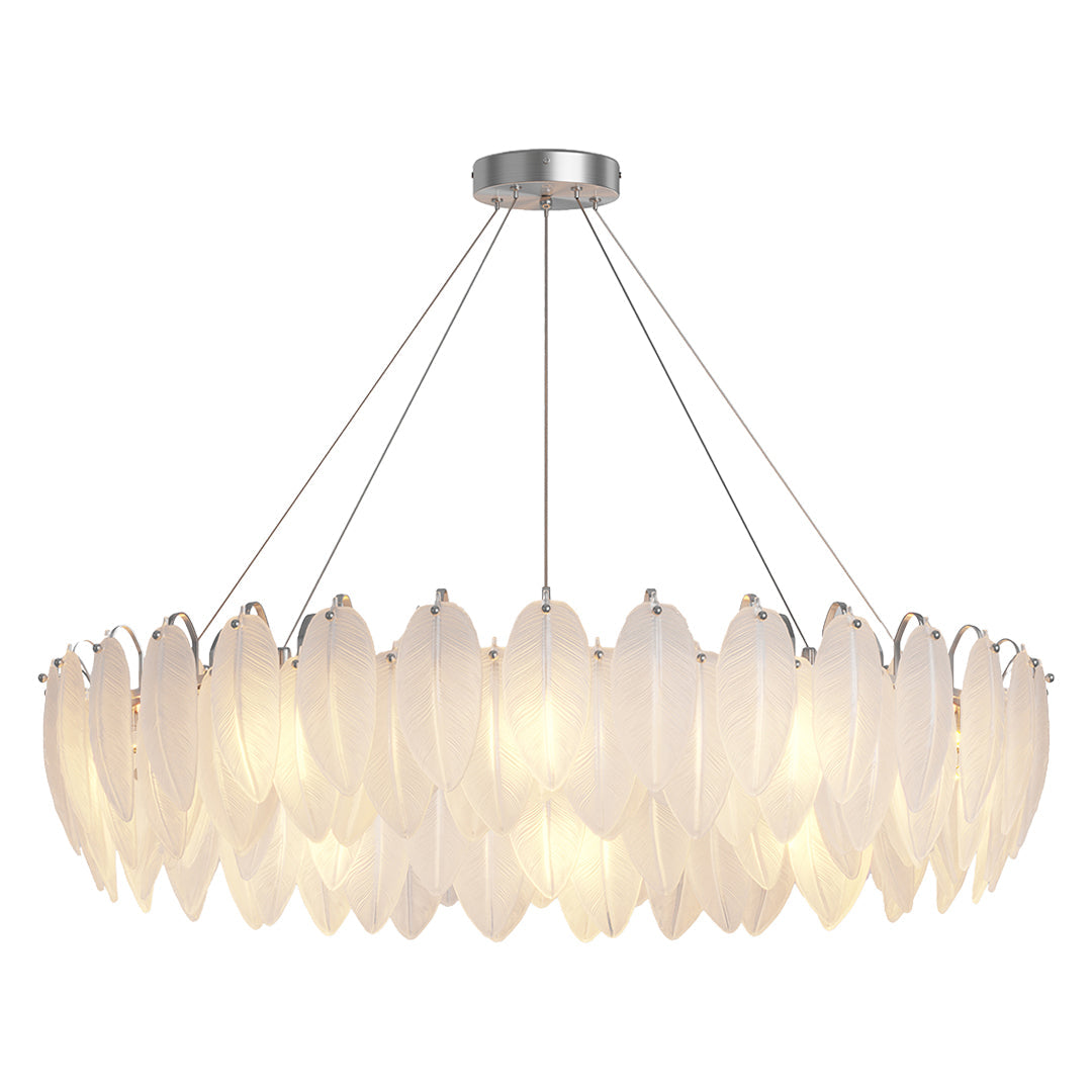 Feather Glass Chandelier Modern Luxury Pendant Light