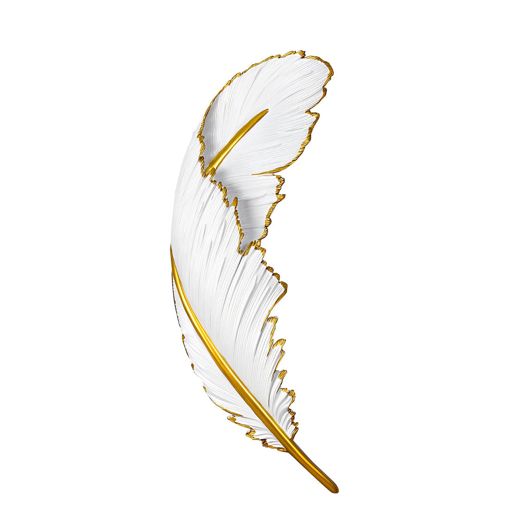 Feather LED Wall Sconce in White and Gold for Modern Interiors