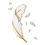 Feather LED Wall Sconce in White and Gold for Modern Interiors