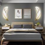 Feather LED Wall Sconce in White and Gold for Modern Interiors