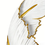 Feather LED Wall Sconce in White and Gold for Modern Interiors