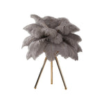 Feather Table Lamp Nordic Tripod Bedside Lighting with 3 Color Temperatures