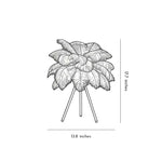 Feather Table Lamp Nordic Tripod Bedside Lighting with 3 Color Temperatures