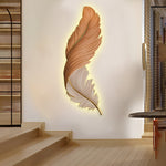Feather Wall Lamp Art Deco LED Sconce for Modern Interiors