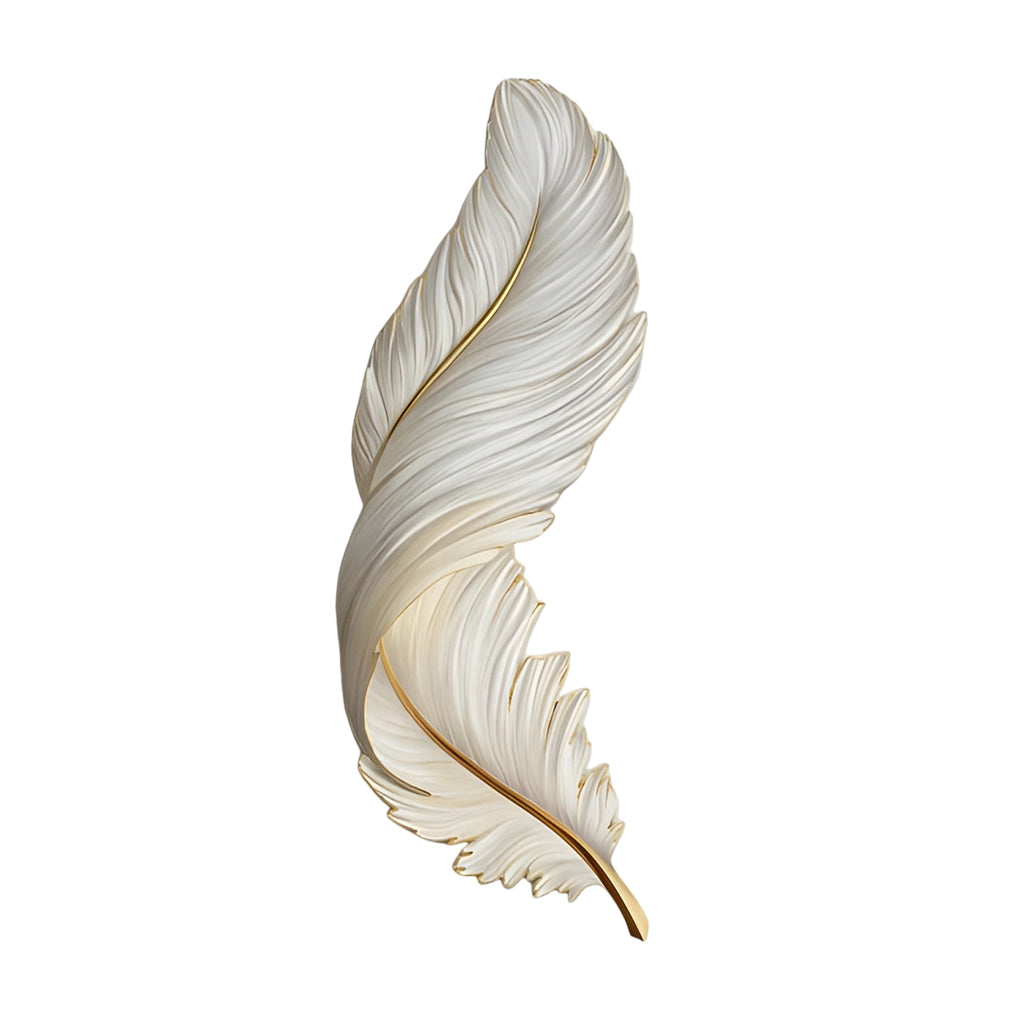 Feather Wall Lamp Art Deco LED Sconce for Modern Interiors