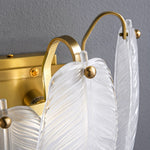 Feather Wall Sconce in Copper, Nickel, or Black – French Luxury Glass Lighting