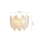 Feather Wall Sconce in Copper, Nickel, or Black – French Luxury Glass Lighting