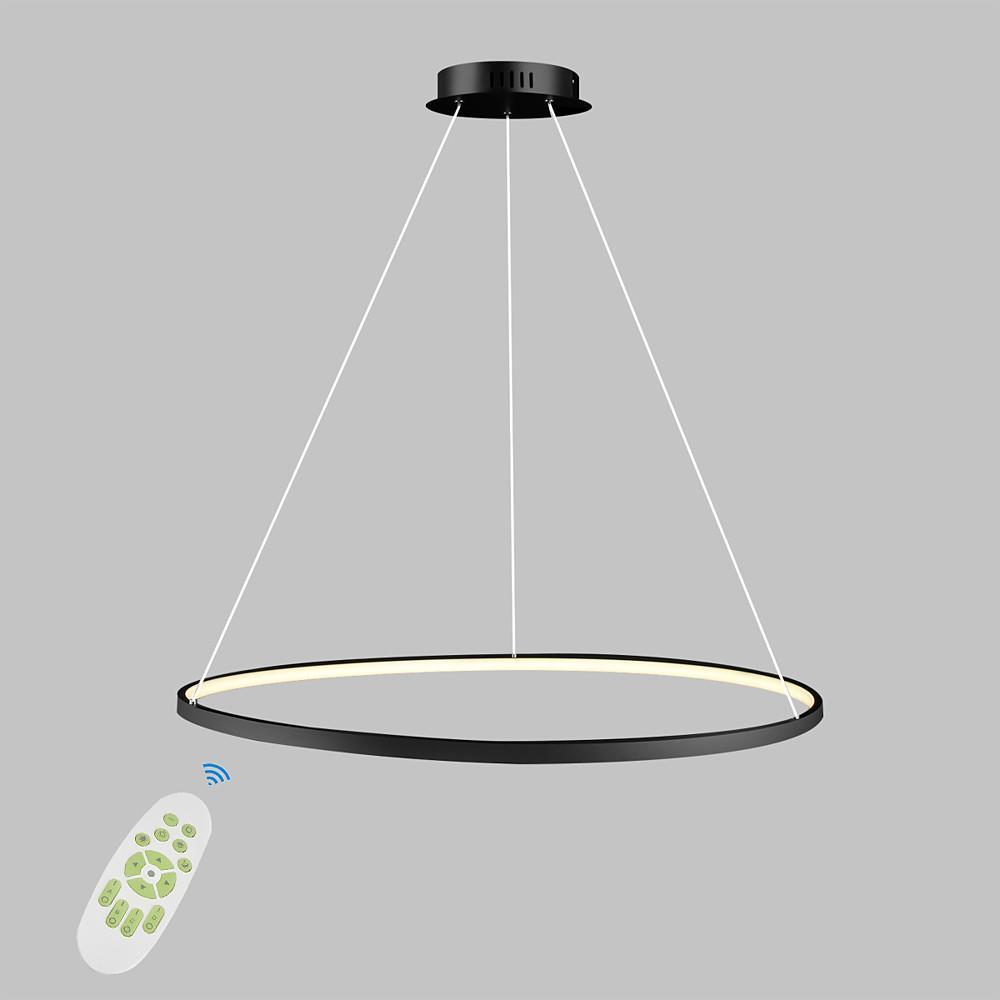 Round Geometric 30 Watt Single Ring Integrated Led Modern Bedroom Pendant