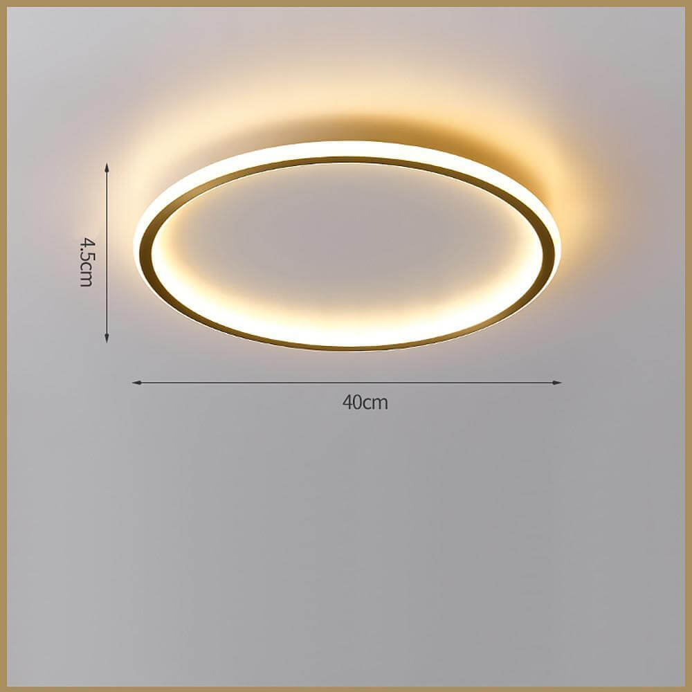 Lumina Circle LED Flush Mount Ceiling Light in Brushed Brass