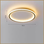 Lumina Circle LED Flush Mount Ceiling Light in Brushed Brass