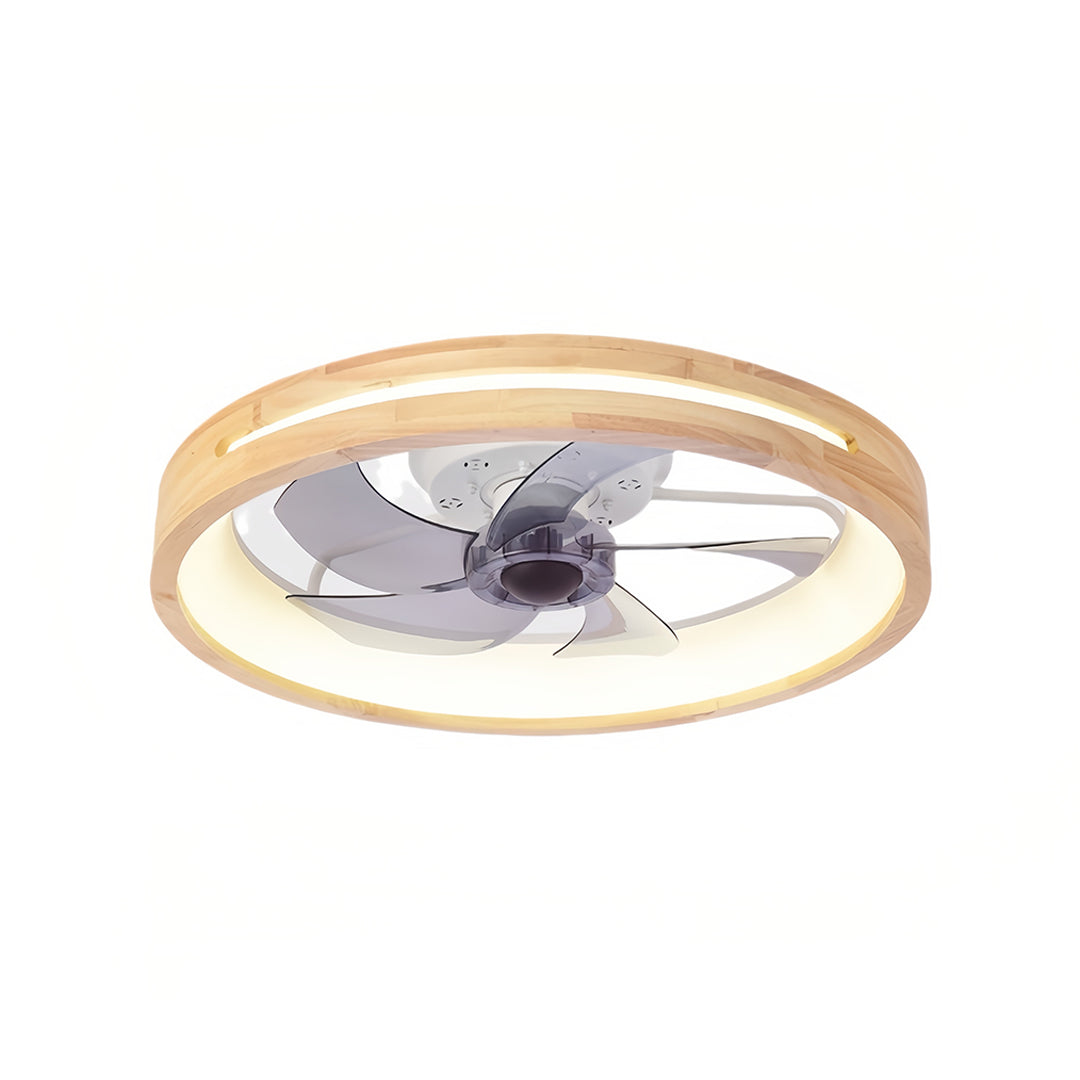 Aria Five-Blade Wood Ceiling Fan with Dimmable LED Light
