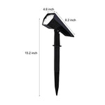 Solar Spike Spotlight with Adjustable Head for Garden and Landscape