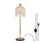Lumière Crystal Floor Lamp in French Gold — Designer LED-Ready Lighting for Living Rooms & Studies