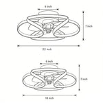 Modern Flower LED Ceiling Fan Light with Remote Control
