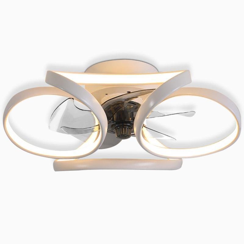 Modern Flower LED Ceiling Fan Light with Remote Control