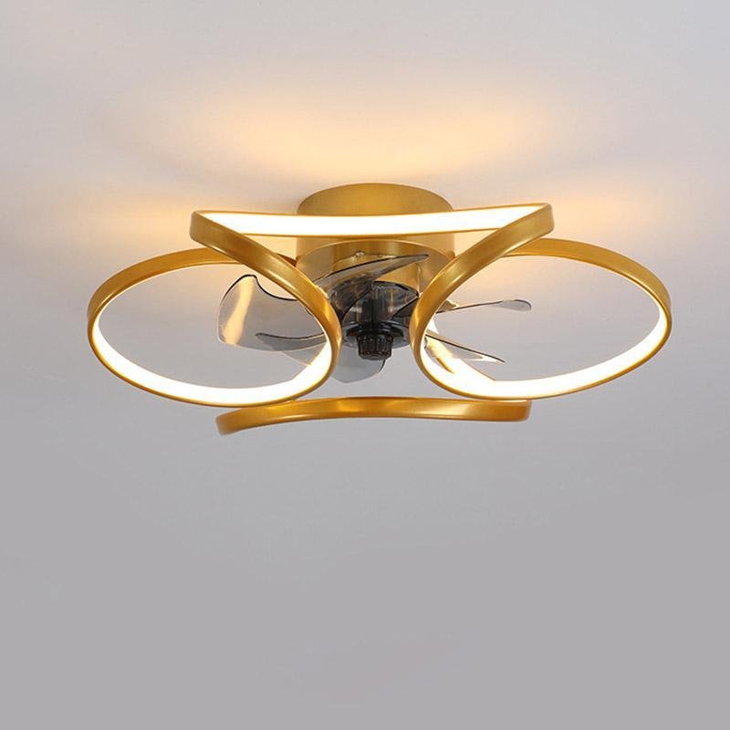 Modern Flower LED Ceiling Fan Light with Remote Control