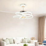 White Ceiling Fan with Integrated LED Light – Modern Nordic Design