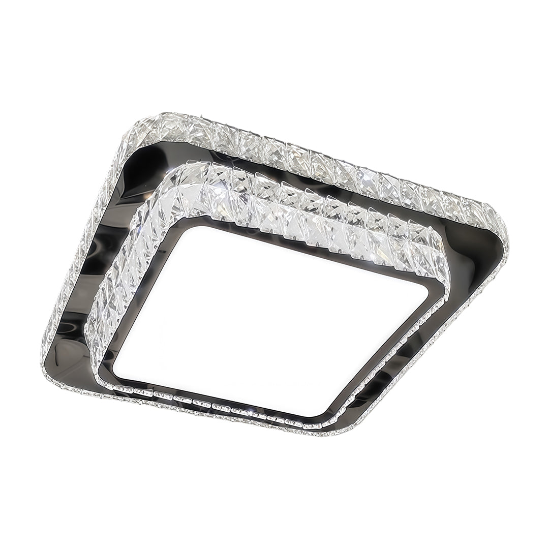 Luxury Crystal Flush Mount Ceiling Light in Polished Chrome
