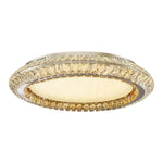 Lumière Flush Mount Crystal Ceiling Light in Titanium Gold