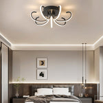 Nordic LED Flush Mount Ceiling Light with Dimmable Silicone Shade