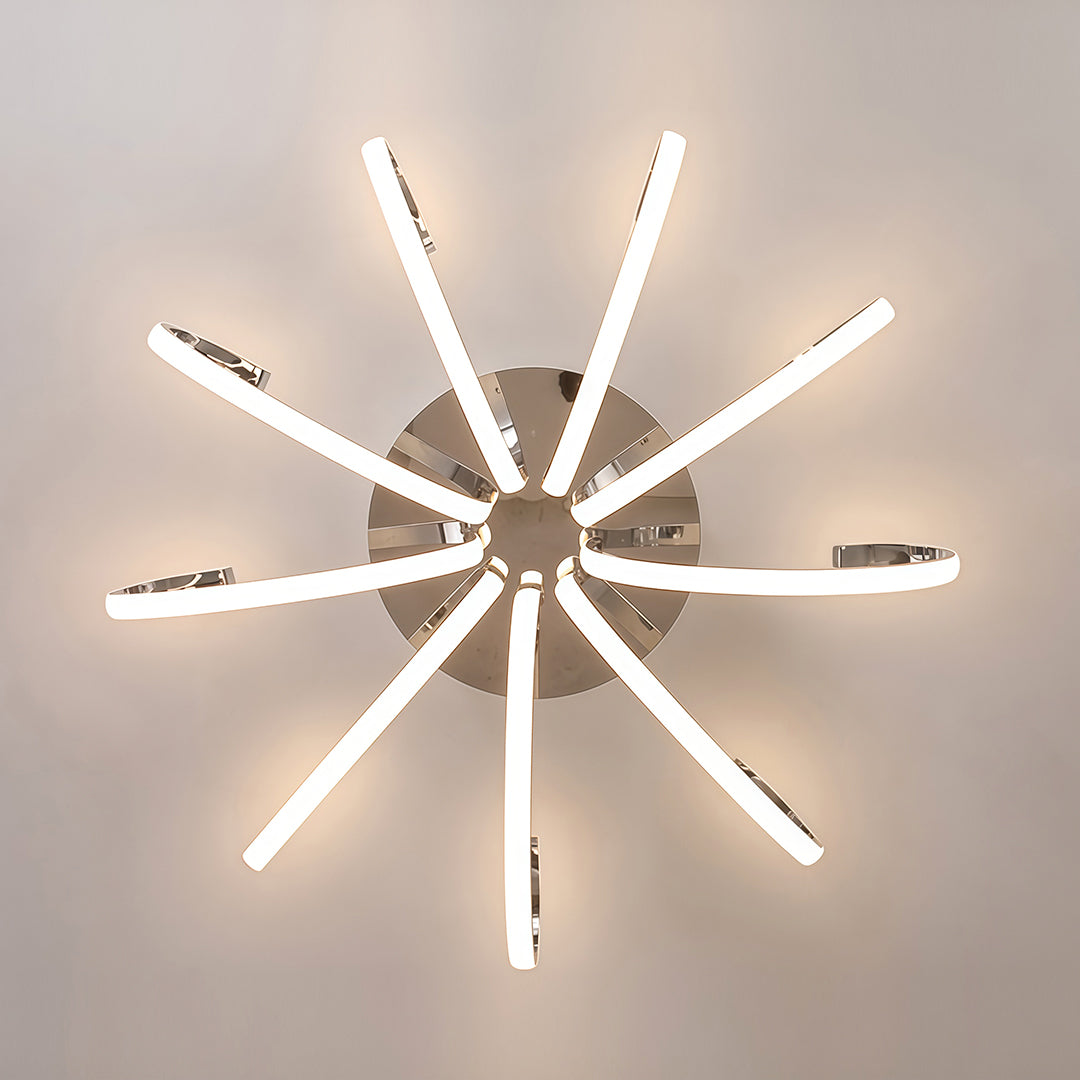 Nordic LED Flush Mount Ceiling Light with Dimmable Silicone Shade