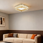 Lumière Crystal Flush Mount Ceiling Light in Chrome