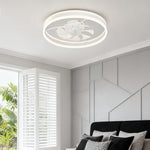 Lumina White Ceiling Fan with Integrated LED Ring Light