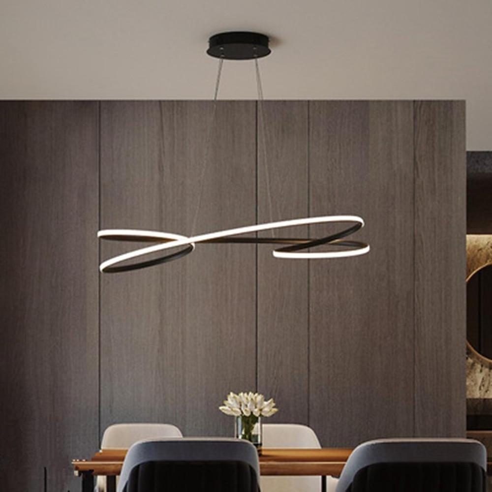 Vintage Led Ribbon Twist Chandelier
