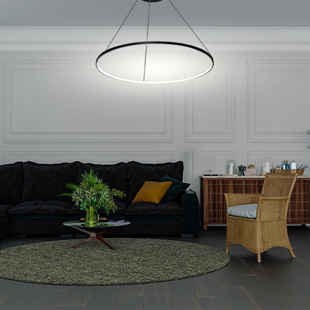 Starto 24 Acrylic Big Ring Opal Shade Single Pendant Light
