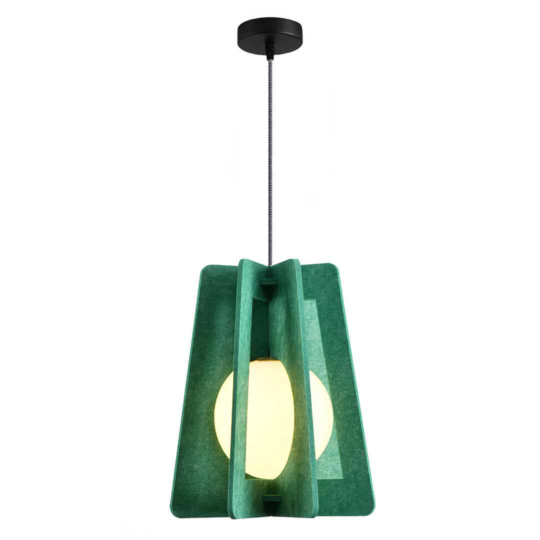 Geometric Felt Pendant Light with Acoustic Design for Modern Interiors