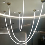Linear LED Pendant Light – Minimalist Silicone Neon Ceiling Lamp