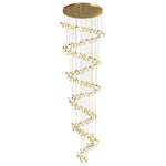 Luxury Ceramic Tulip Chandelier with Gold Stainless Steel Frame
