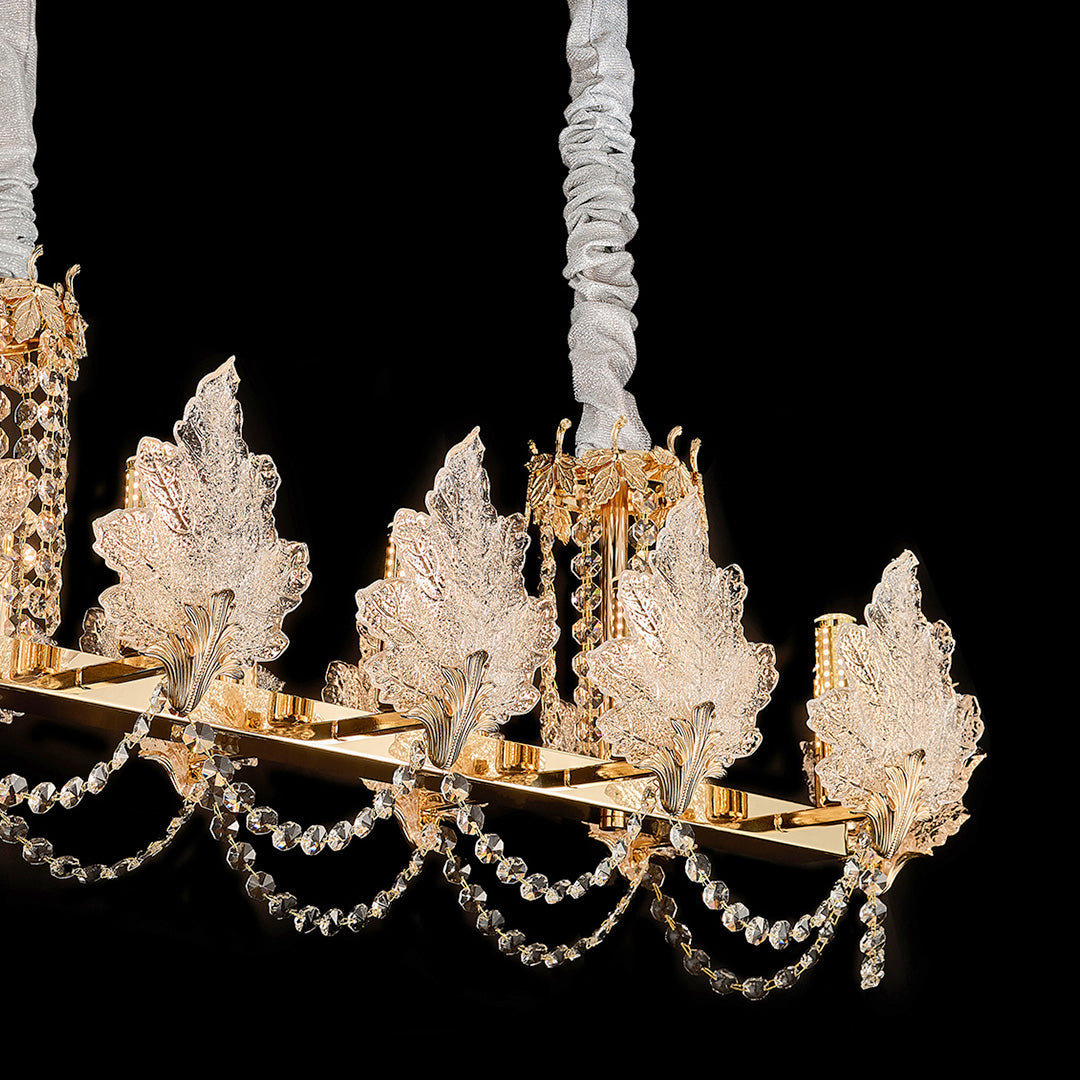 French Crystal Chandelier in Champagne Gold for Elegant Interiors
