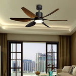 Frequency Conversion 66 Inch Silent Ceiling Fan Lamp 24W Dimming With Remote Control