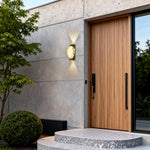 Minimalist LED Up and Down Outdoor Wall Light in Black Aluminum