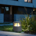 Nordic Minimalist LED Bollard Path Light in Sand Gray