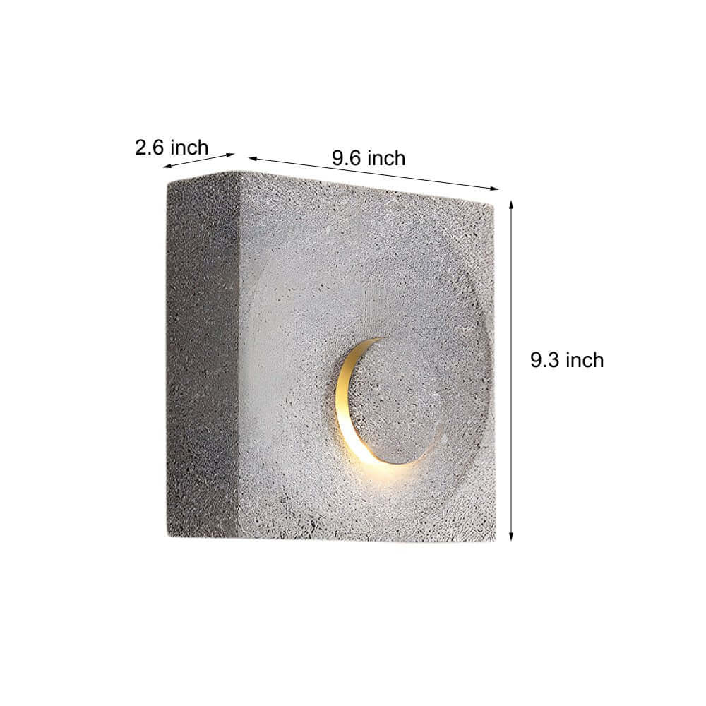 Eclipse Frosted Cement LED Wall Sconce for Modern Interiors