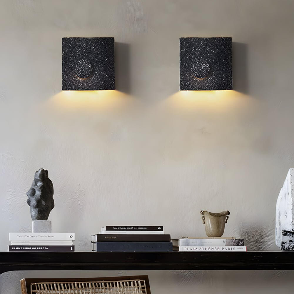 Eclipse Frosted Cement LED Wall Sconce for Modern Interiors