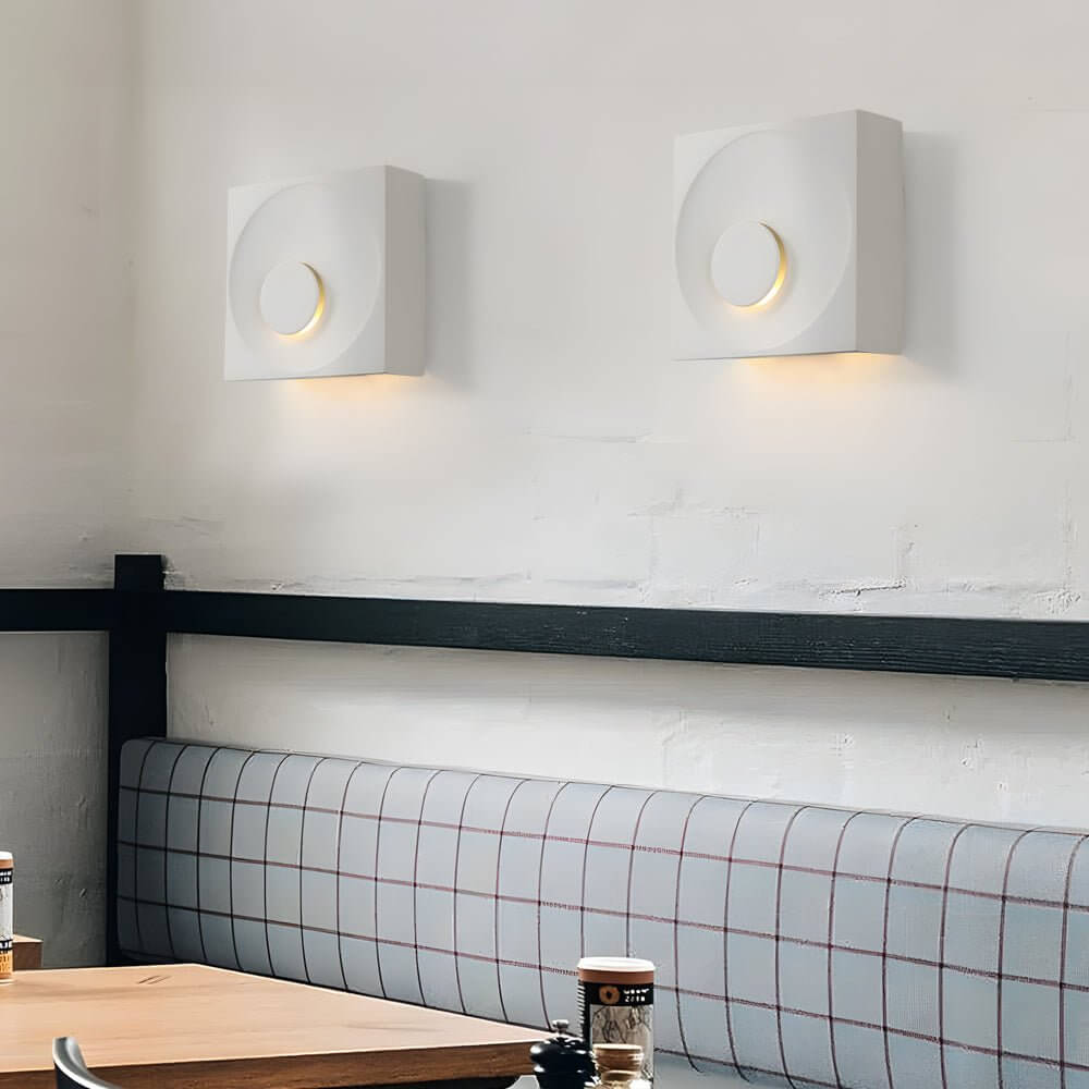 Eclipse Frosted Cement LED Wall Sconce for Modern Interiors