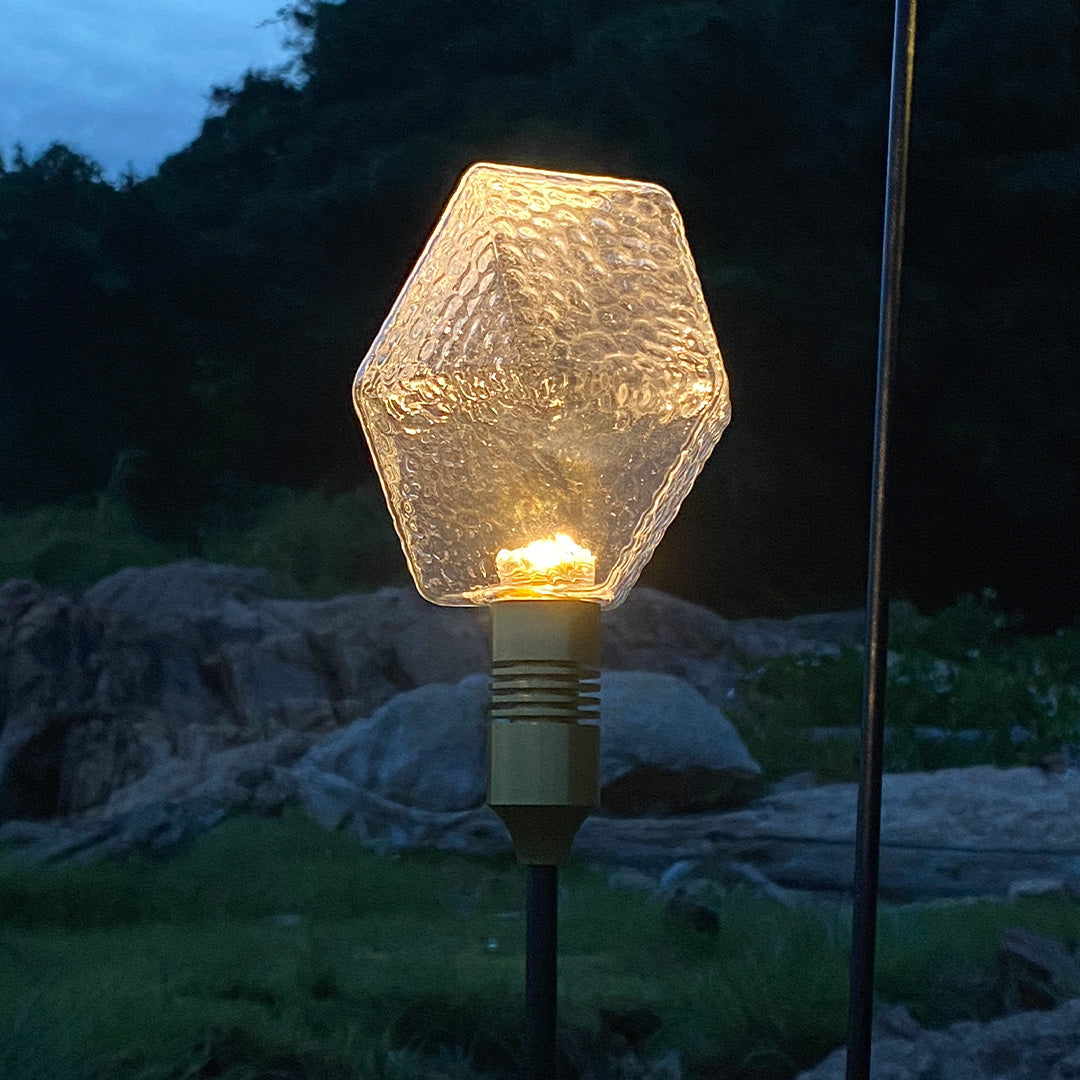 Lumière Diamond Path Light – Modern Landscape LED Bollard in Gold